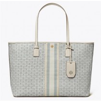 Cheap Tory Burch Gemini Link Canvas Top-Zip Tote Bag On Sale