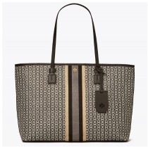 Cheap Tory Burch Gemini Link Canvas Top-Zip Tote Bag Online Store