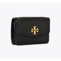 Cheap Tory Burch Kira Mixed-Materials Tri-Fold Mini Wallet For Sale