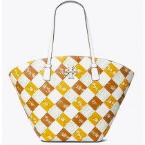Cheap Tory Burch Mcgraw Floral Woven Shopper Tote Outlet Sale