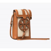 Cheap Tory Burch Miller Canvas Quadrant Phone Crossbody Online