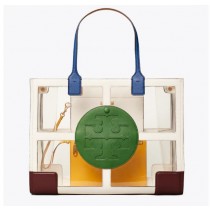Discount Tory Burch Ella Clear Quadrant Tote Bag For Sale