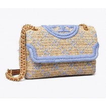Discount Tory Burch Fleming Soft Straw Small Convertible Shoulder Bag For Sale