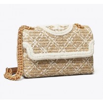 Discount Tory Burch Fleming Soft Straw Small Convertible Shoulder Bag Outlet Sale