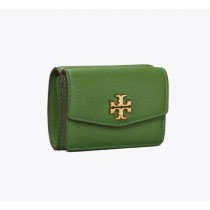 Discount Tory Burch Kira Mixed-Materials Tri-Fold Mini Wallet For Sale
