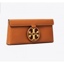 Discount Tory Burch Miller Metal-Logo Clutch Outlet Sale
