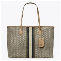 Knock Off Tory Burch Gemini Link Canvas Top-Zip Tote Bag For Sale