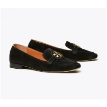 Replica Tory Burch Miller Metal-Logo Loafer Suede Outlet Sale