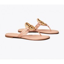 Replica Tory Burch Miller Metal-Logo Sandals, Leather For Sale