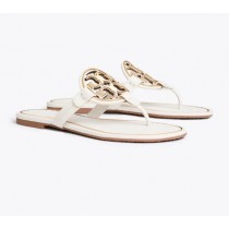 Replica Tory Burch Miller Metal-Logo Sandals, Leather Online