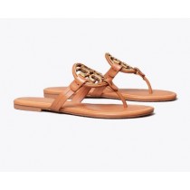 Wholesale Tory Burch Miller Metal-Logo Sandals, Leather Outlet