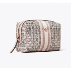 Cheap Tory Burch Gemini Link Canvas Small Cosmetic Case For Sale