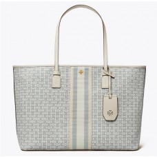 Cheap Tory Burch Gemini Link Canvas Top-Zip Tote Bag On Sale