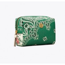 Cheap Tory Burch Robinson Bandana Print Small Makeup Bag For Sale