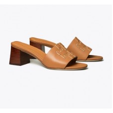 Discount Tory Burch Ines Mid-Heel Slide Sandals On Sale