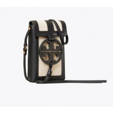 Discount Tory Burch Miller Canvas Quadrant Phone Crossbody Sale Online