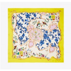 Discount Tory Burch Mixed-Floral Silk Square Scarf Sale Online
