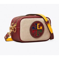 Fake Tory Burch Perry Color-Block Canvas Mini Bag On Sale