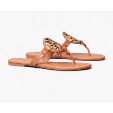 Wholesale Tory Burch Miller Metal-Logo Sandals, Leather Outlet