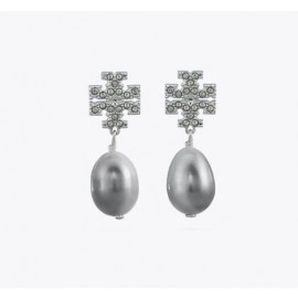 Cheap Tory Burch Kira Pavé Pearl Drop Earring For Sale