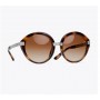 Cheap Tory Burch Kira Striped Round Sunglasses For Sale