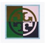 Discount Tory Burch Color-Block Silk Square Scarf Online Store