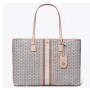 Discount Tory Burch Gemini Link Canvas Top-Zip Tote Bag On Sale