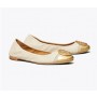 Discount Tory Burch Minnie Metallic Cap-Toe Ballet Flat Outlet