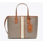 Fake Tory Burch Gemini Link Canvas Small Top-Zip Tote Bag On Sale
